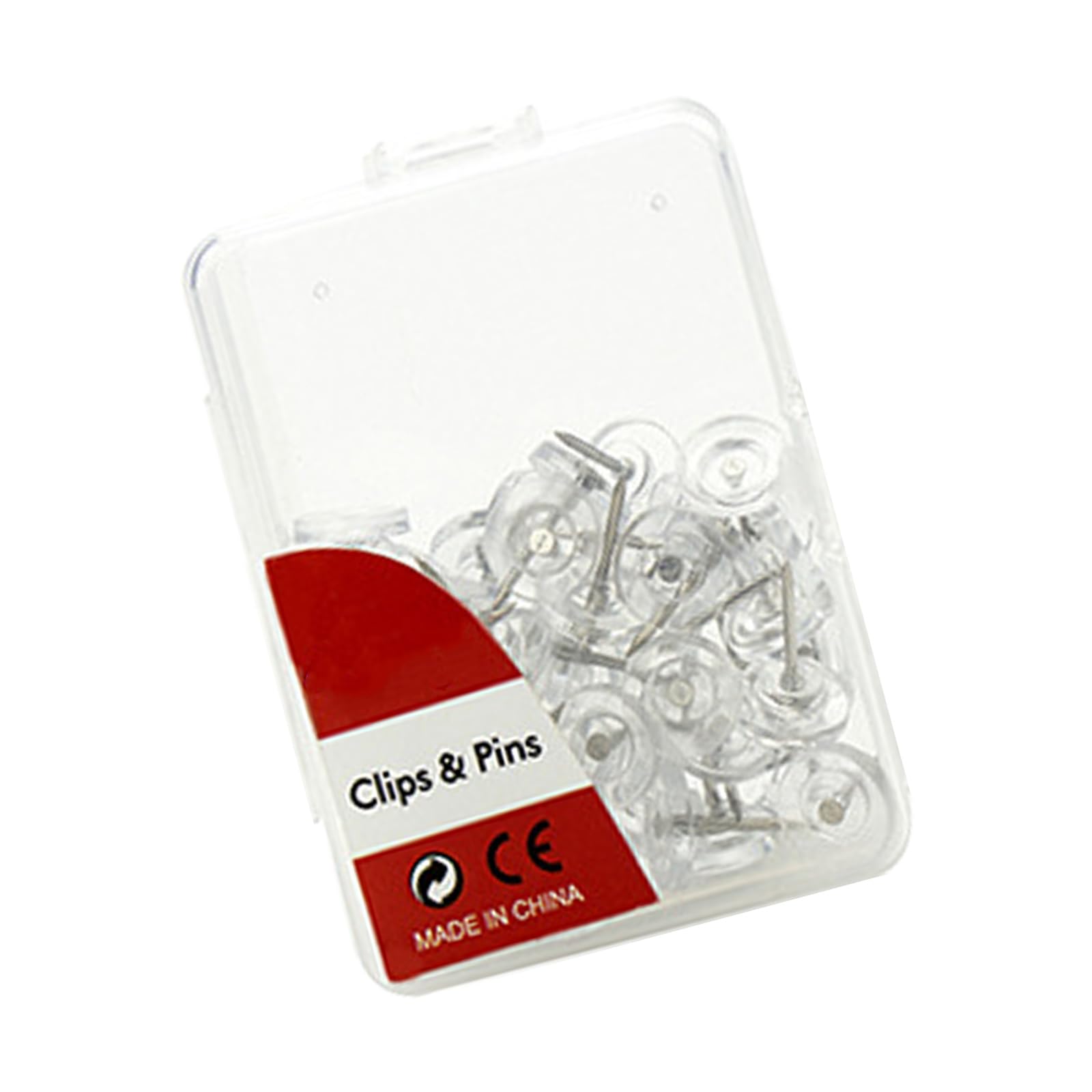 Of 60 Clear Round Flat Push Pins for Bulletin Board Cork Notice Pin Flat Head Push Cork Map