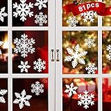 ⛄【Wasserdicht und kratzfest】：Mach dir keine Sorgen um das ungezogene Kind, kratz den Schneepfosten ab. Weil es wasserdicht und kratzfest ist. Ideal zum Dekorieren von Fenstern zu Hause, eigenem Geschäft,Kaffeehaus oder auf der Arbeit usw.