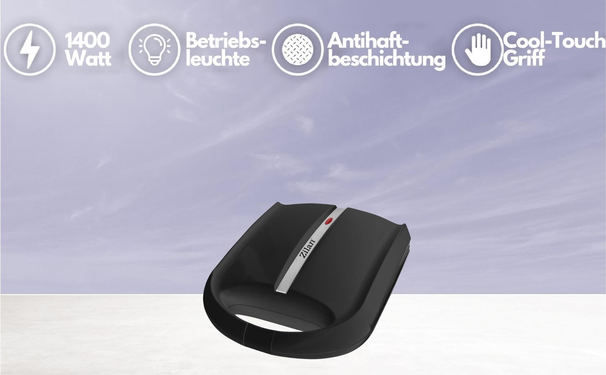 Zilan Elektrischer Nussbäcker | Cool-Touch-Griffe | 1400 Watt | Antihaftbeschichtung | Oreschniza | Waffeleisen | Zaubernuss | Nut Maker | Oreschkis (Creme White)