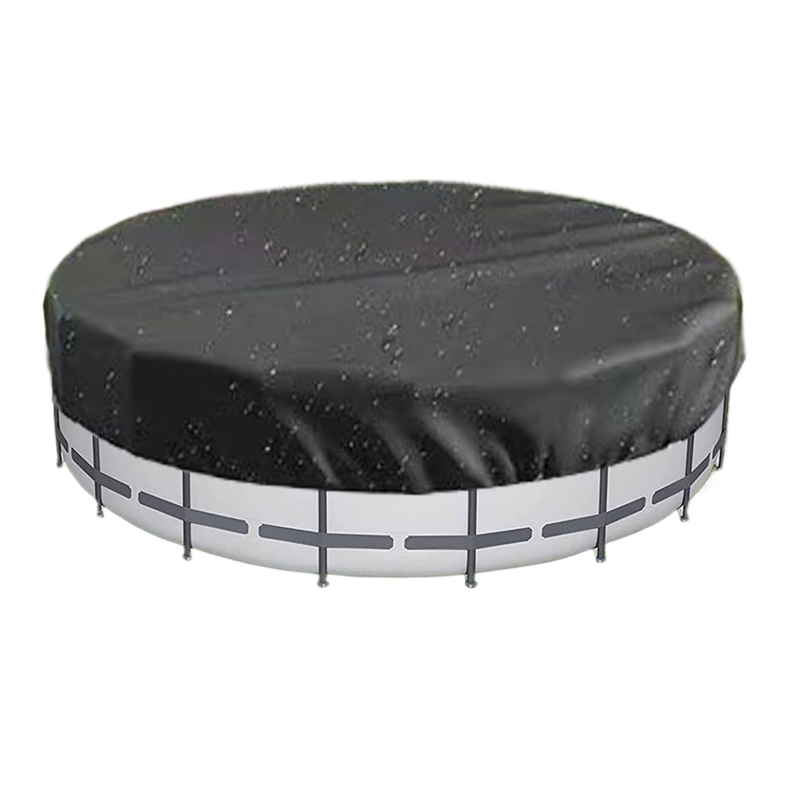 Cubierta plegable para alberca para perros, tela Oxford redonda a prueba de polvo con diseño de cordón para higiene y entrenamiento al aire libre, ideal para bañarse en césped, jardín y patio