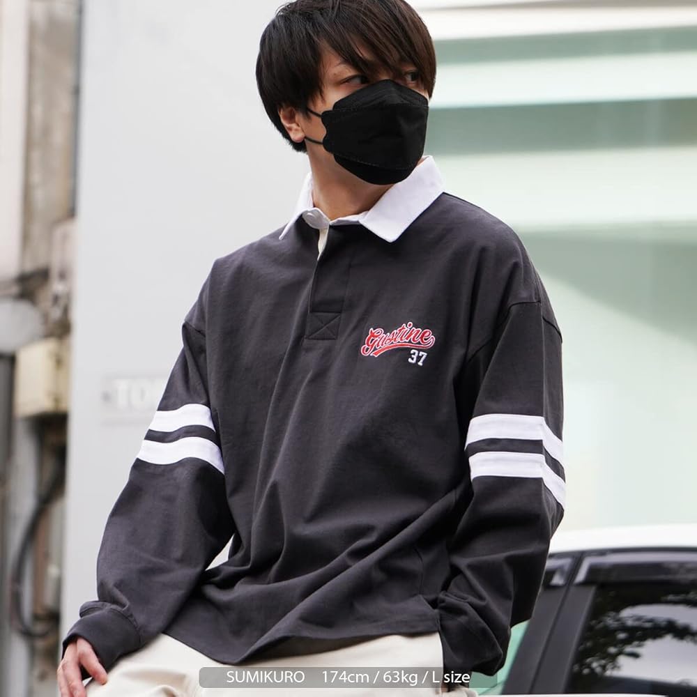 Amazon | [ワンフォークロージング] ラガーシャツ メンズ ポロシャツ