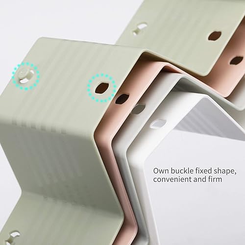 Miniatura 5 de Organizador para cajones con divisor en forma de panal de abejas, ajustable, para ropa interior, cinturones, bufandas, calcetines (gris (2 unidades))