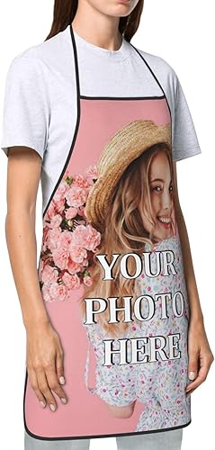 Miniatura 3 de Delantales personalizados para hombres y mujeres, delantal de chef personalizado, babero, impermeable, regalo de texto con foto personalizada para