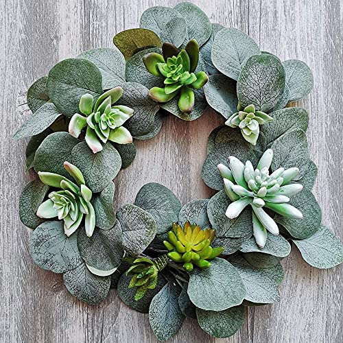 18 Pcs Eucalyptus Leaves Stems Bulk Artificial Greenery Stems Faux Face Silver Dollar Eucalyptus Plant Branches For Floral Arrangement Vase Centerpieces Bouquets Wedding Holiday Greens Decor #TOP6