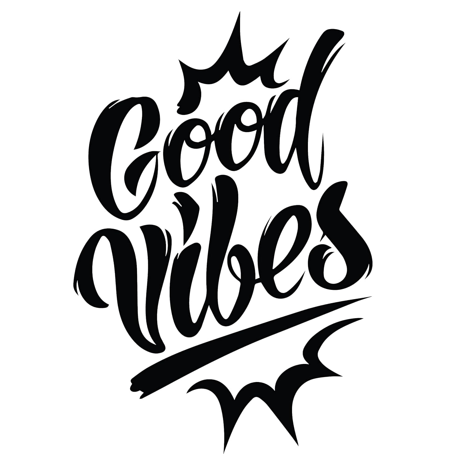 Helmet Stickers for Bike Riders, Good Vibes Graphics, Premium Multicolor, Glossy Finish, Waterproof, Die-Cut Portrait, 8x1...