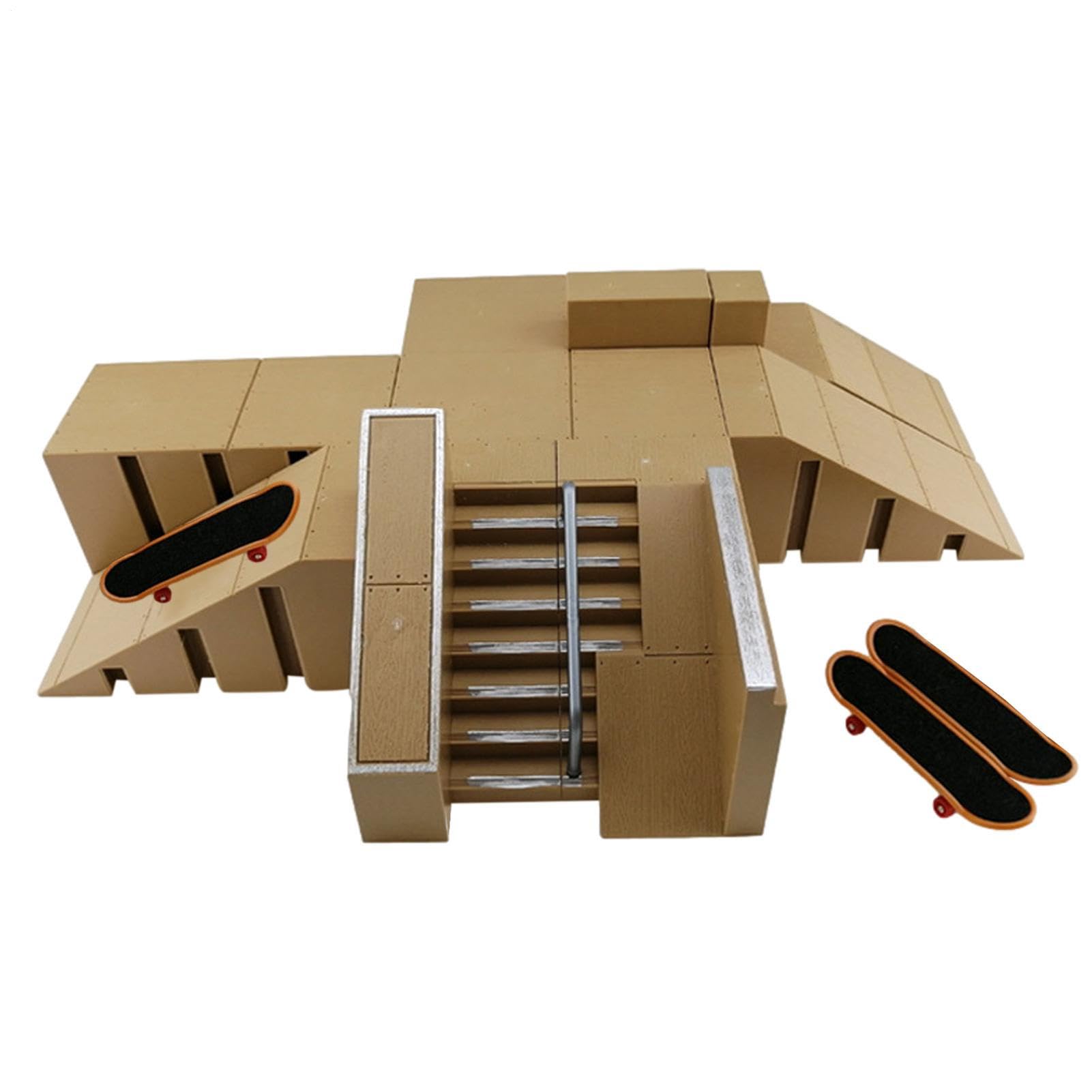Mini skateboard park, set di rampe per tastiera, giocattolo per allenamento con diversi modelli, accessorio per skateboard, kit per hobby con facile montaggio, giochi per bambini, adulti e