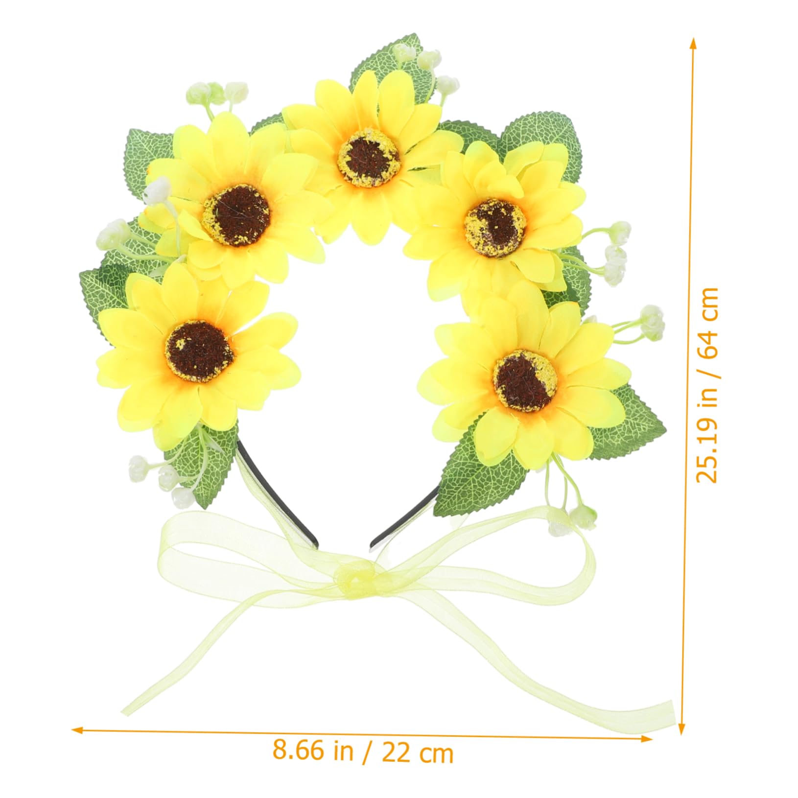 Baluue 5stücke Floral Sonnenblumen Haarschmuck Dekoratives Blumenhaarband Für Frauen Und Teens Für Hochzeiten Partys Und Festivals Leicht Und Komfortabel