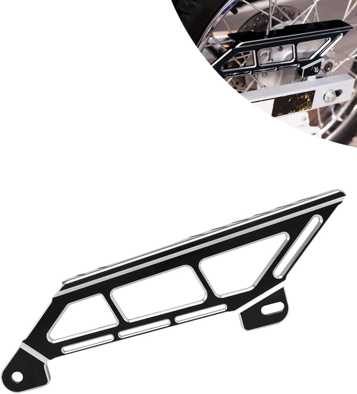 Rear Chain Guard for Hawk 250,CNC Upper Chain Cover Protection for Hawk 250cc/Hawk 250 DLX - Black
