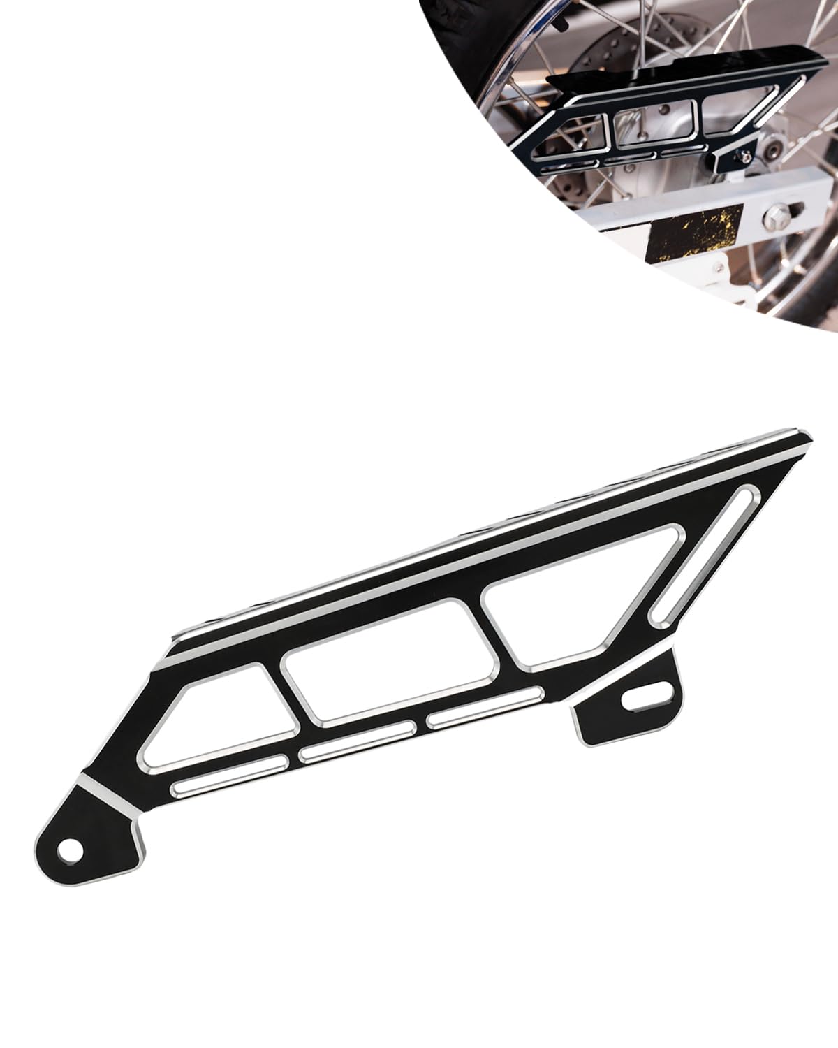 Rear Chain Guard for Hawk 250,CNC Upper Chain Cover Protection for Hawk 250cc/Hawk 250 DLX - Black