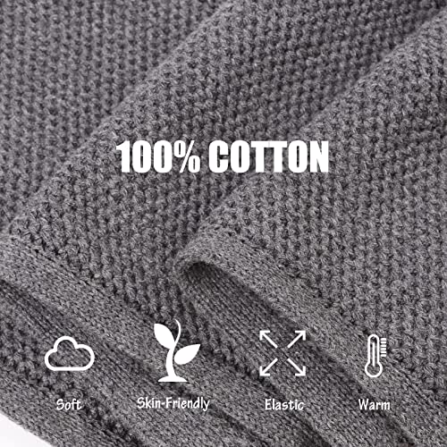Image of PESAAT Kids Winter Infinity Scarf Knit Cotton Toddler Boy Girls Scarves