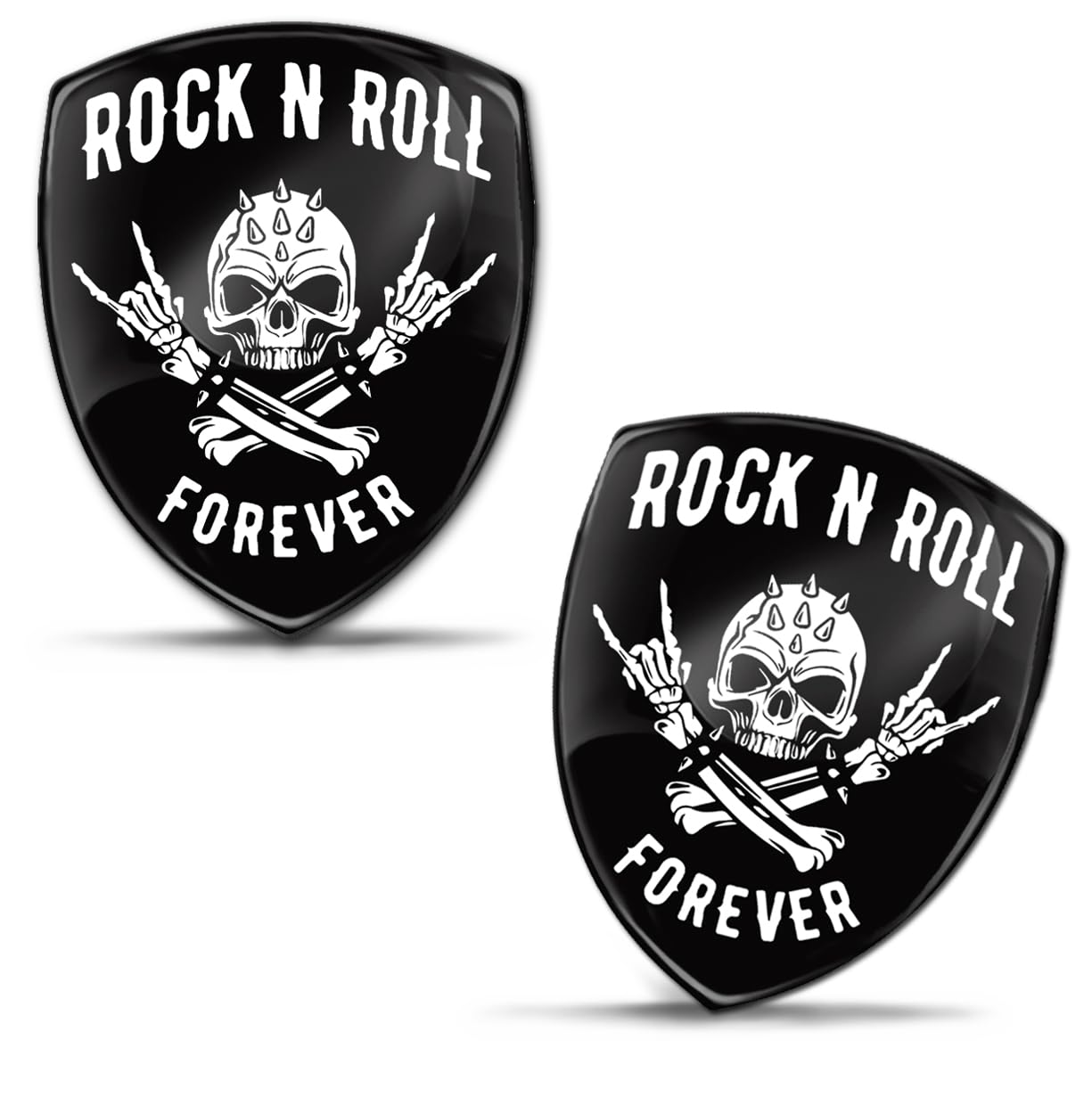 Skinoeu Multicolour 2 X 3D Gel Silicone Stickers, Stickers, Car Moto Motorcycle Bicycle Skate Window Door Pc Tablet Laptop Badge Rock N Roll Ks 9