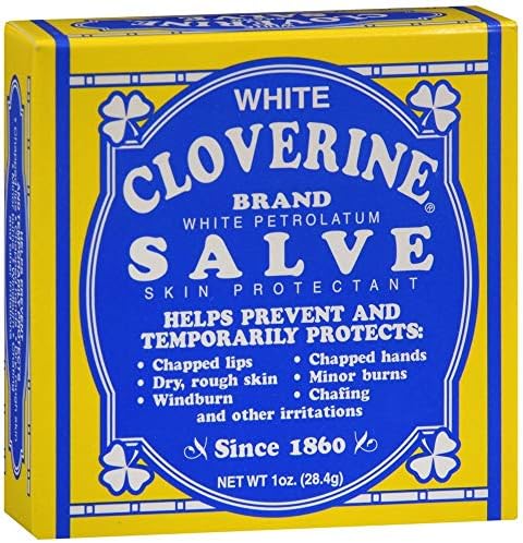 Cloverine White Salve, Petrolatum Skin Protectant, 1 Ounce Tin