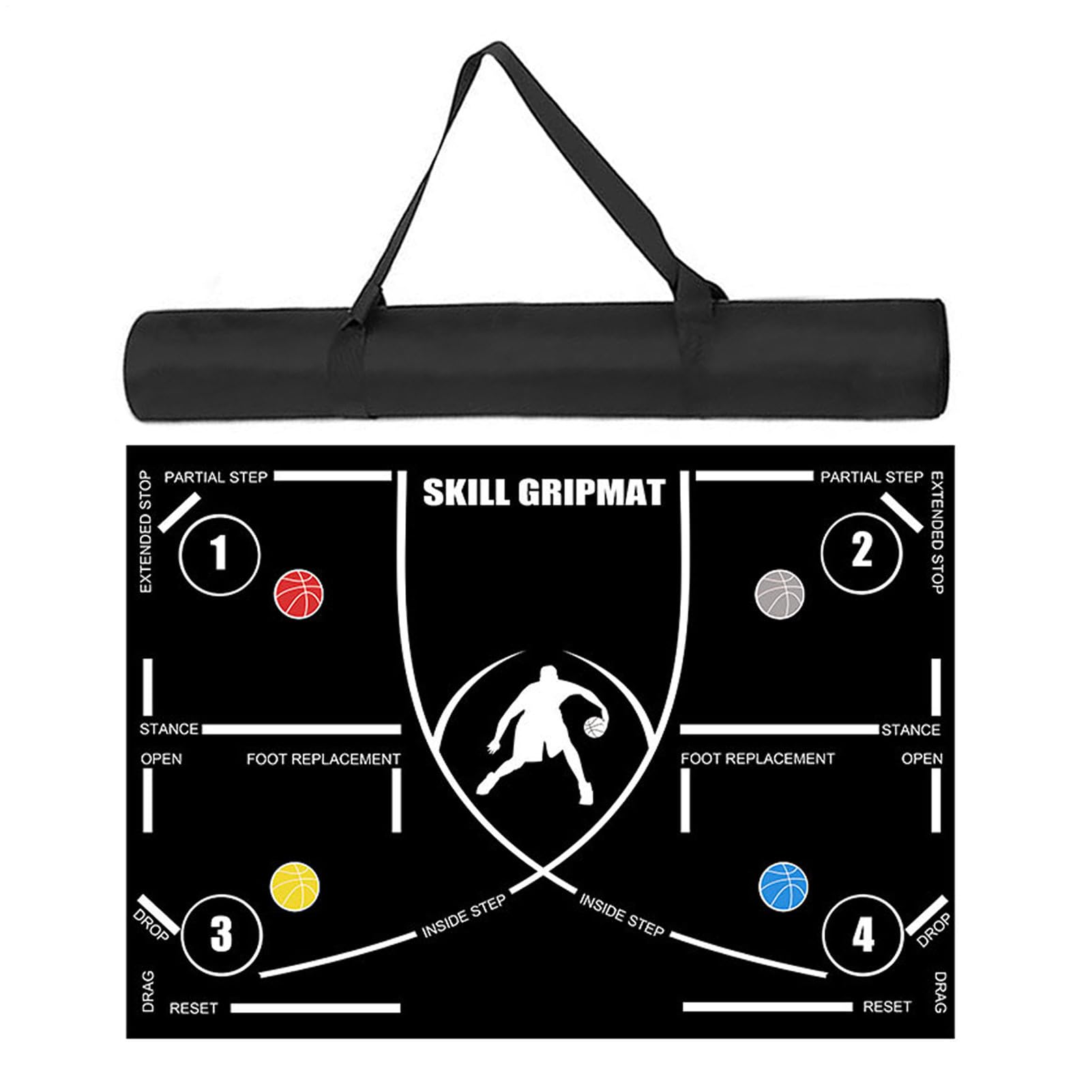 Estera De Pasos De Baloncesto, De Entrenamiento Regular Entrenador De Baloncesto | Ayuda De Entrenamiento Equipo Silencioso Para Niños Y Adultos, Mejorar La Velocidad
