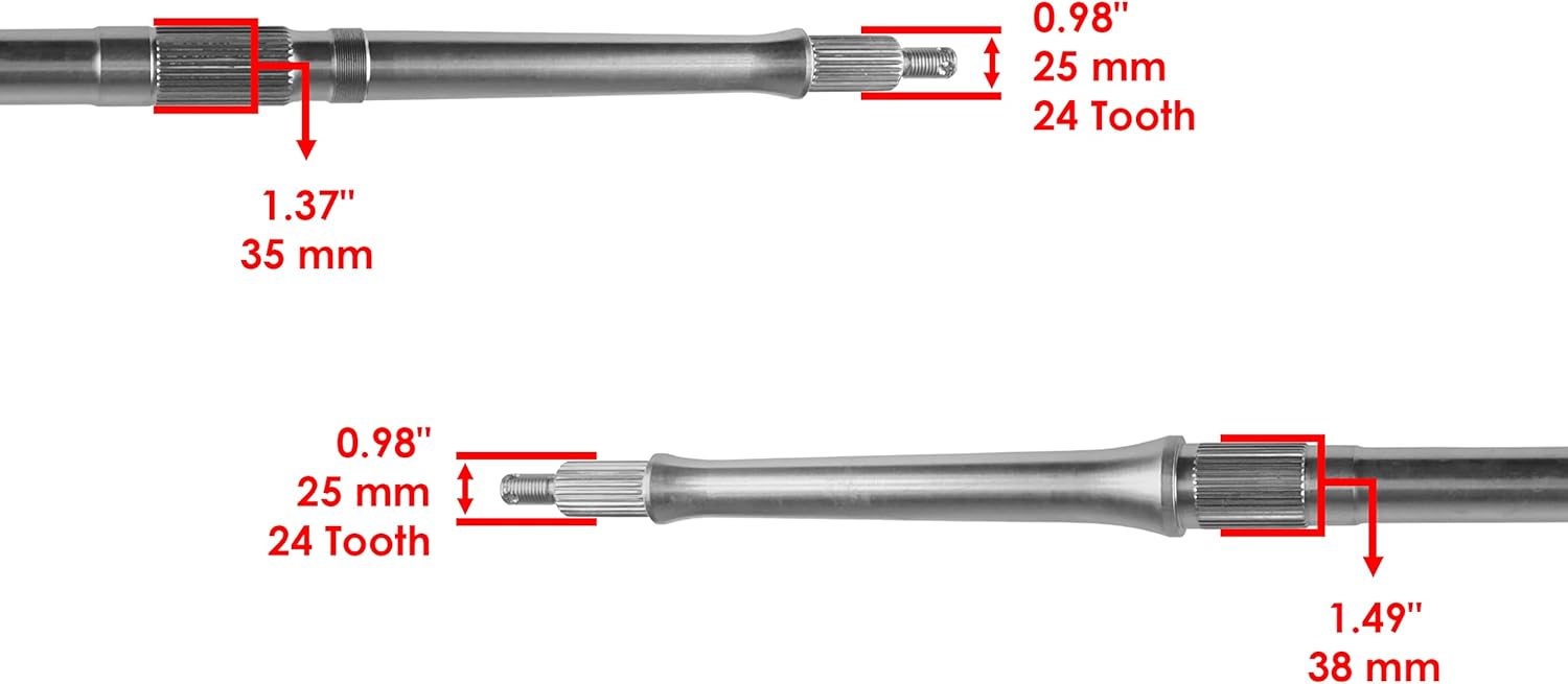 Caltric Rear Axle Compatible with Yamaha Raptor 350 YFM350R Special Edition 2004 2005 2006 2007 2008 2009 2010 2011 2012 2013