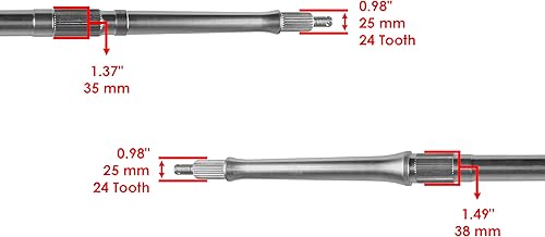 Miniatura 3 de Caltric Eje trasero compatible con Yamaha Raptor 350 YFM350R Special Edition 2004 2005 2006 2007 2008 2009 2010 2011 2012 2013