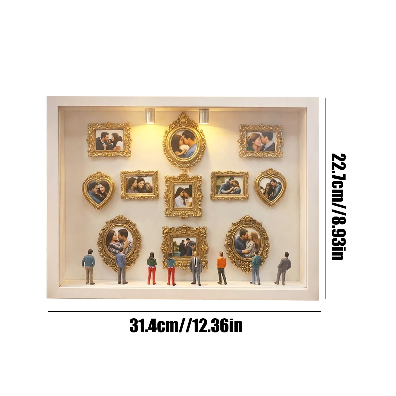 Mini Scatola Fai Da Te Con Silhouette Da Museo, Cornice Per Foto Museum Of Us, Kit Cornice Museo Fai Te, Kit Creativo Con Luce, 11 Mini Cornici, 8 Figurine, Regalo Personalizzato Per Arredamento Casa