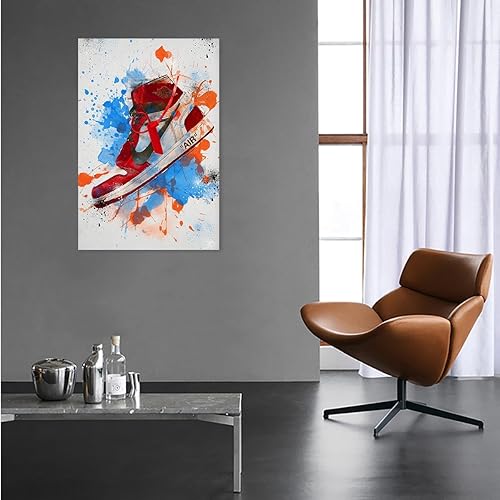 Miniatura 5 de Kryzqik Hypebeast - Tenis rojos para pared, póster AJ de Michael Jordan, tenis geniales para gimnasio, colección de cajas de zapatos, decoración