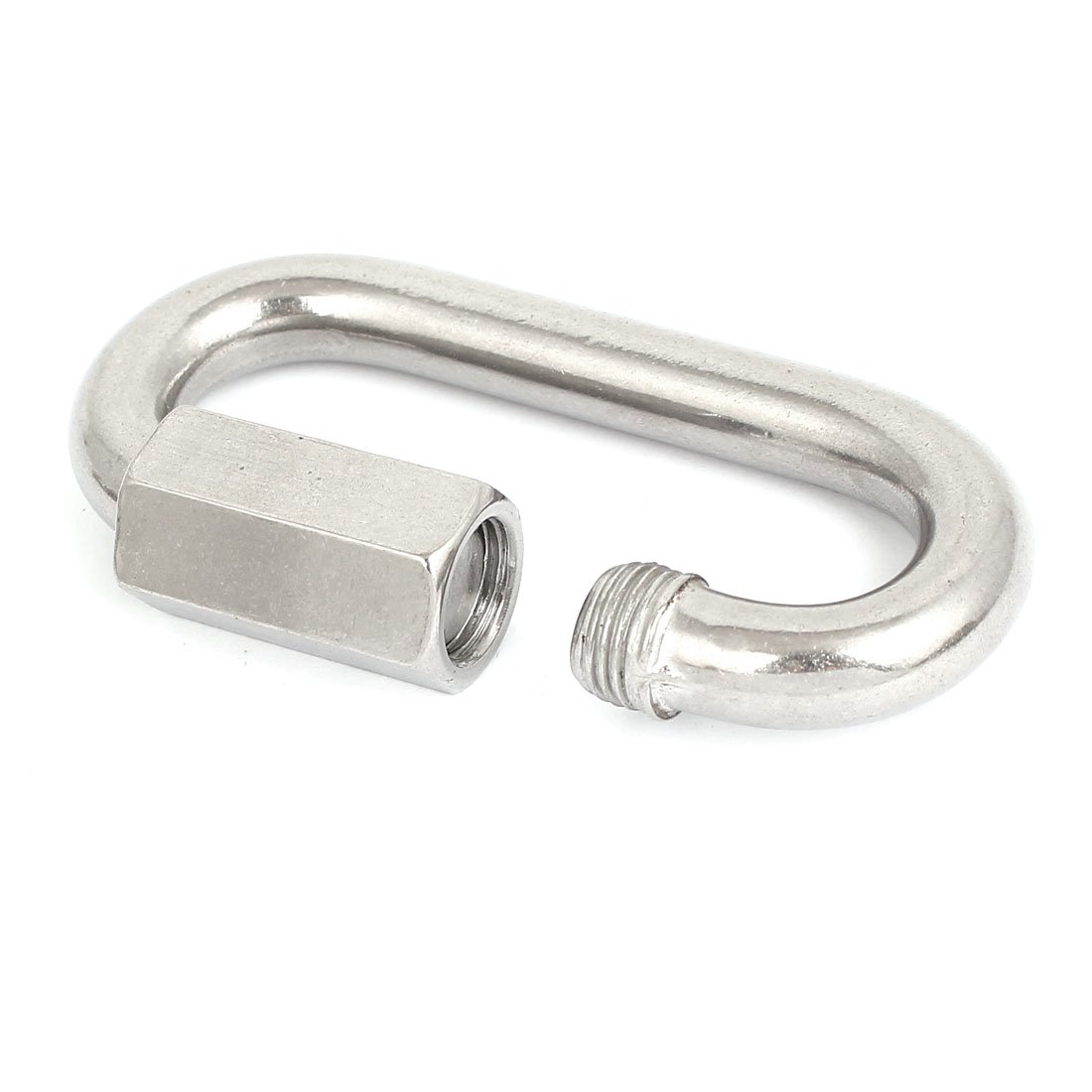 Aexit 10mm Thickness Stainless Steel Quick Oval Screwlock Link Lock Carabiner 5 Pcs (d69d04636f1bd5b1084b39d978d270e5)