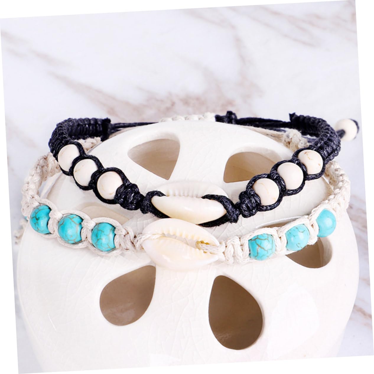 Braceletas Hechas a Mano Pulseras de Concha Tejida en Joyas de para Mujeres Resistentes y Elegantes
