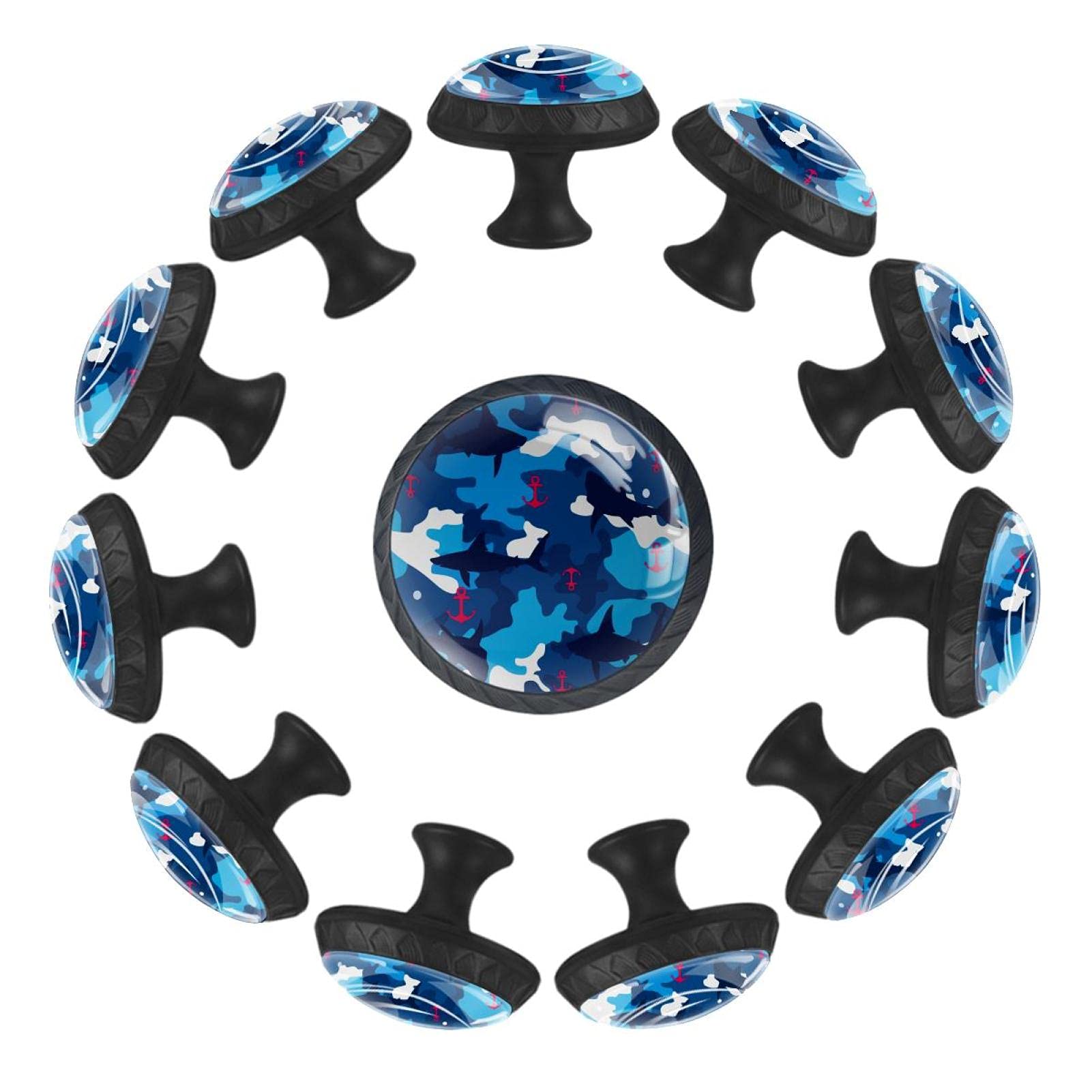 Boutons de tiroir ronds ergonomiques 35 mm Rosy Anchor pour rangement de jouets