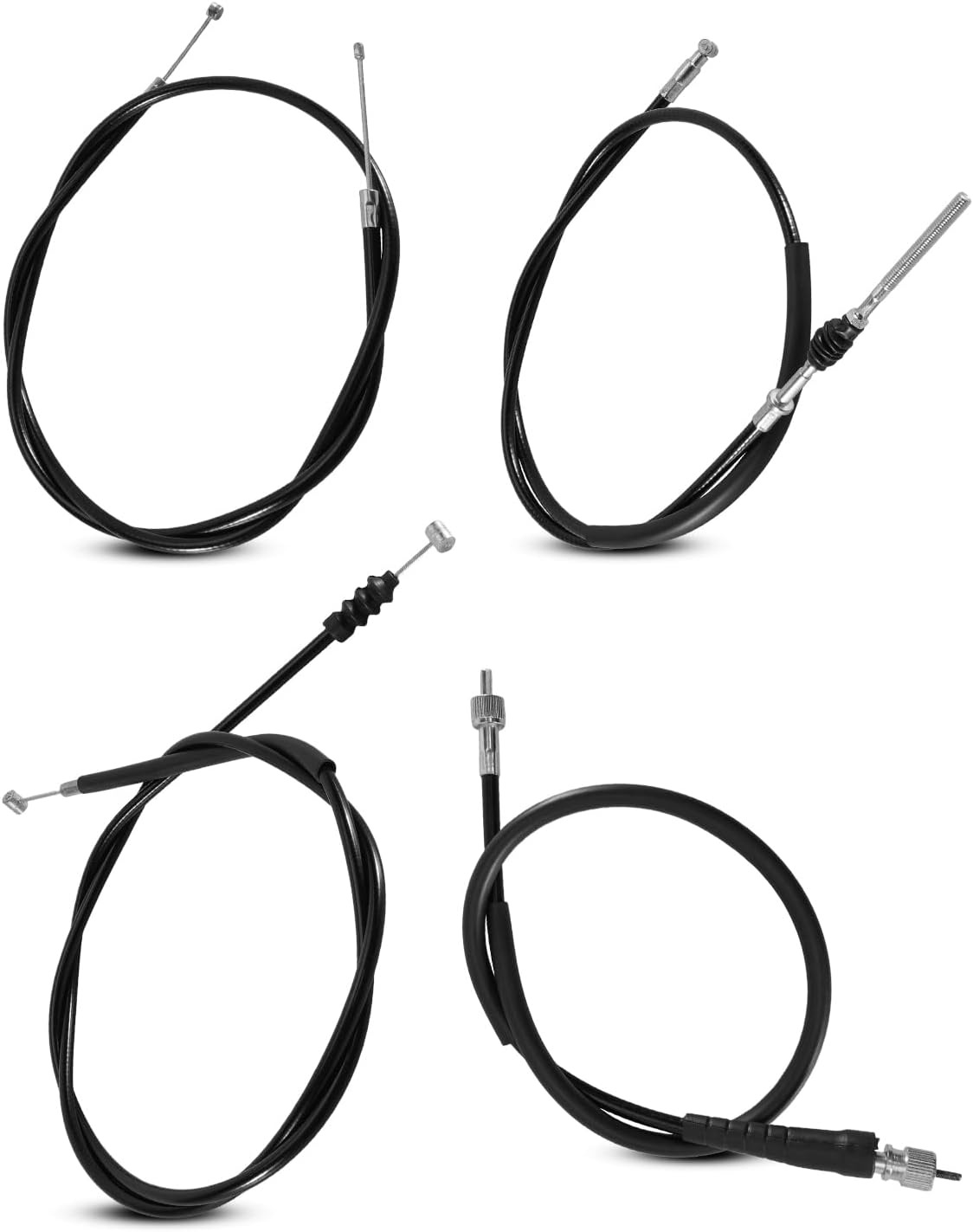 Motorcycle Brake Cable Throttle Speedometer Cable Set Fit for Honda CT90 Trail 90 K2 K3 1970 1971 Replace 45450-102-010 43460-102-000 17910-102-000 44830-077-000