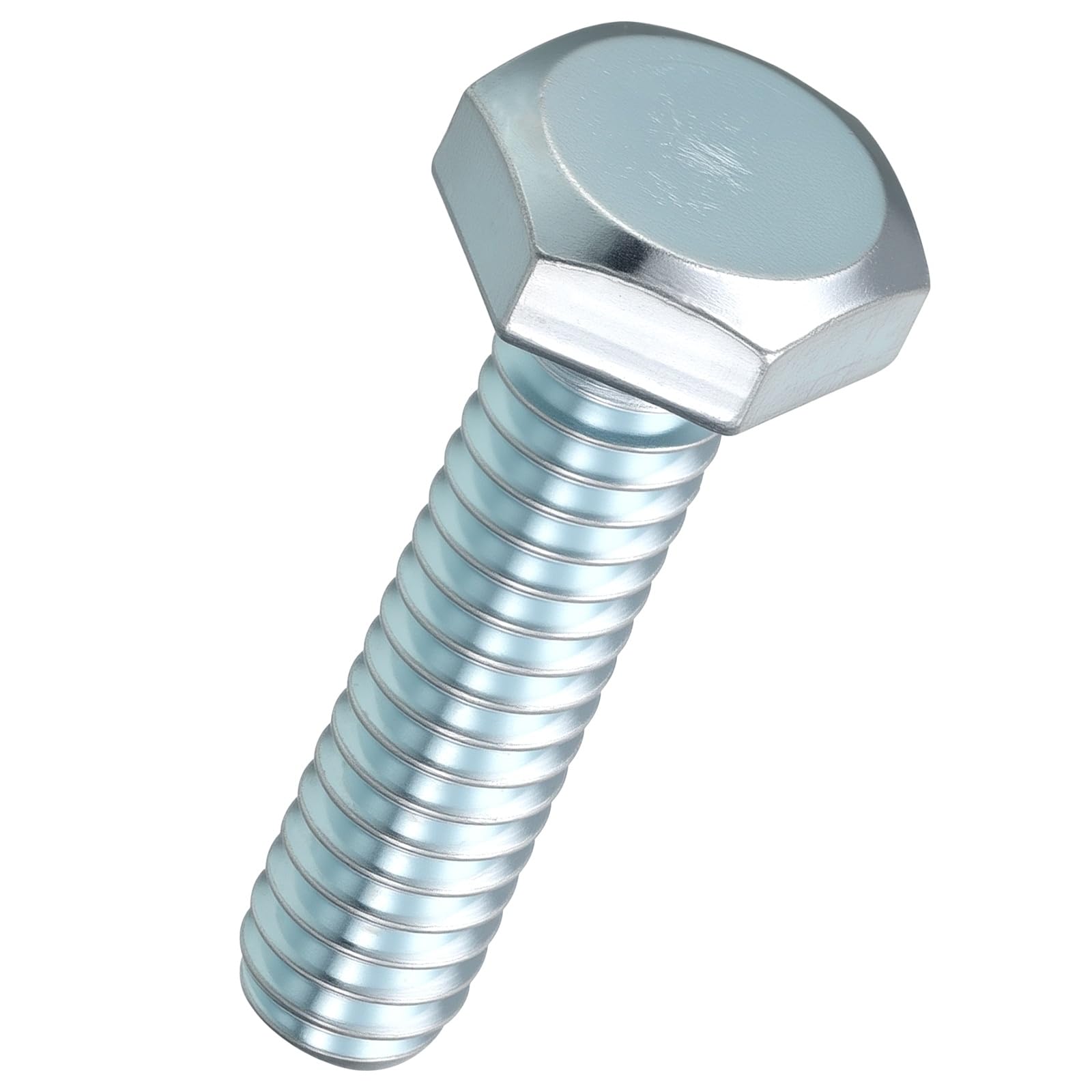 Kozelo 3 Pcs Hex Head Screws Bolts - [1/4-20x1"] Carbon Steel Grade 5 Fully Threaded Hex Tap Hexagon Head Machine Bolts Right Hand External Hex Drive, Blue White — image 1