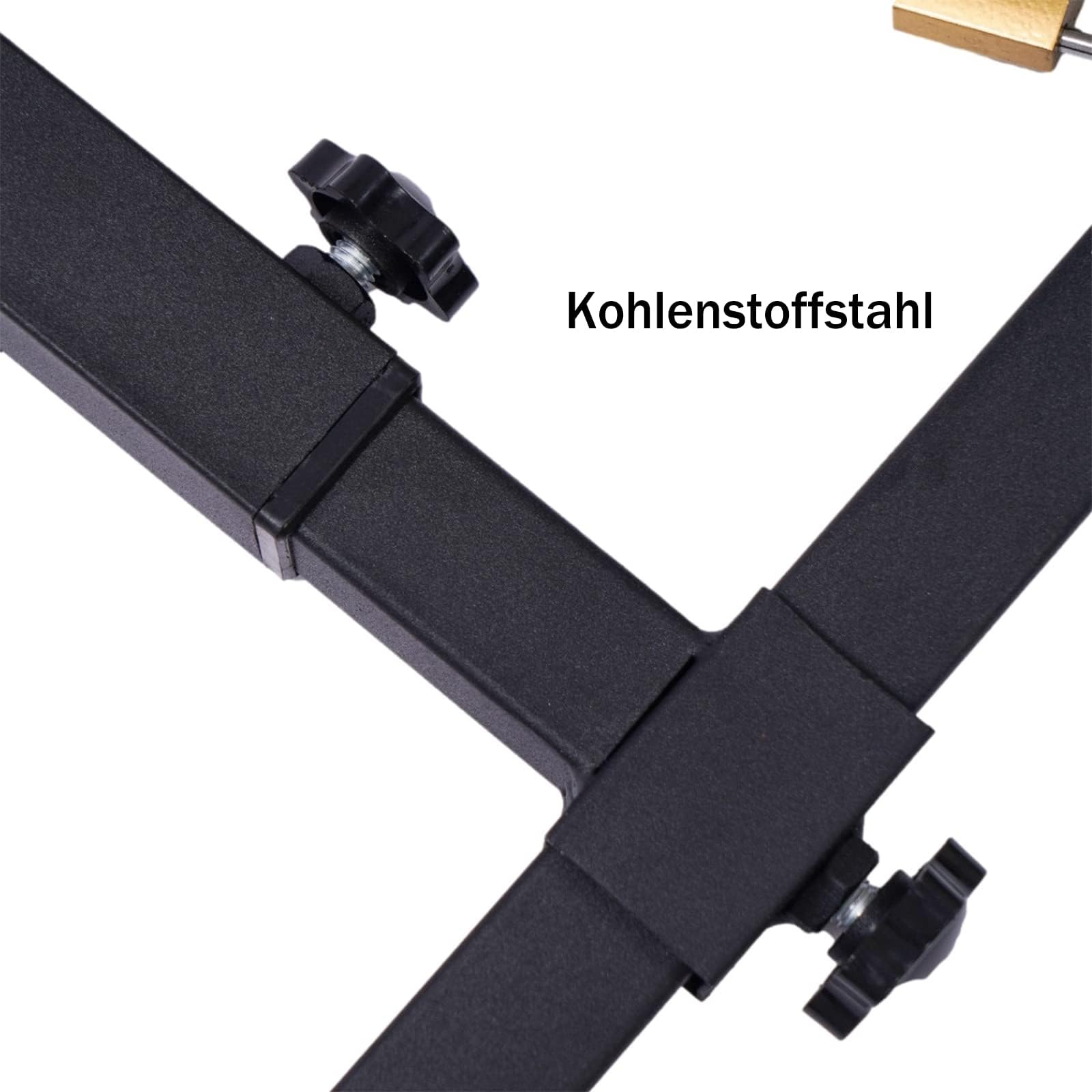Fesseln Fesselstange mit Handfesseln und Halsfessel SM Bondage Rindsleder Handschellen Kragen Kohlenstoffstahll Spreizstange Einstellbar Bondageset Fetisch Sexspielzeug für Paare