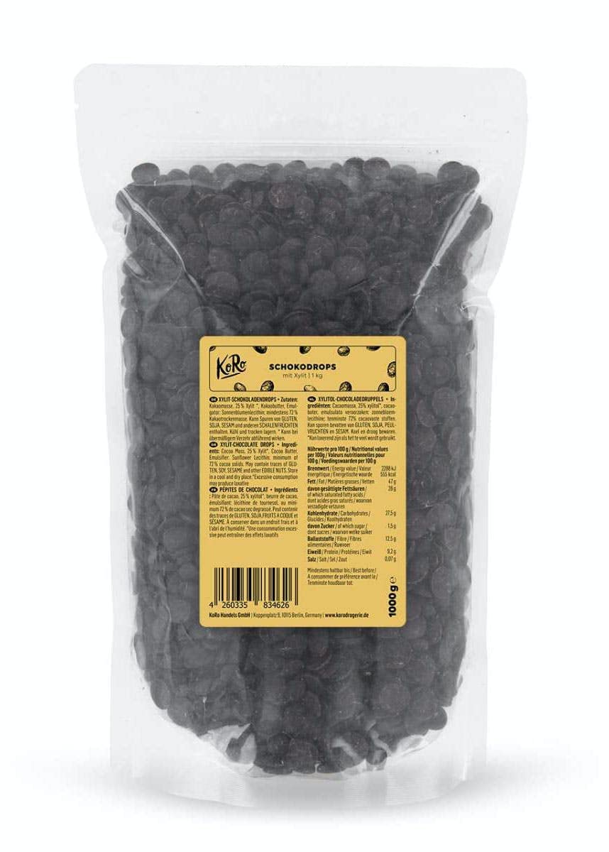KoRo Schokodrops mit Xylit, 1 kg