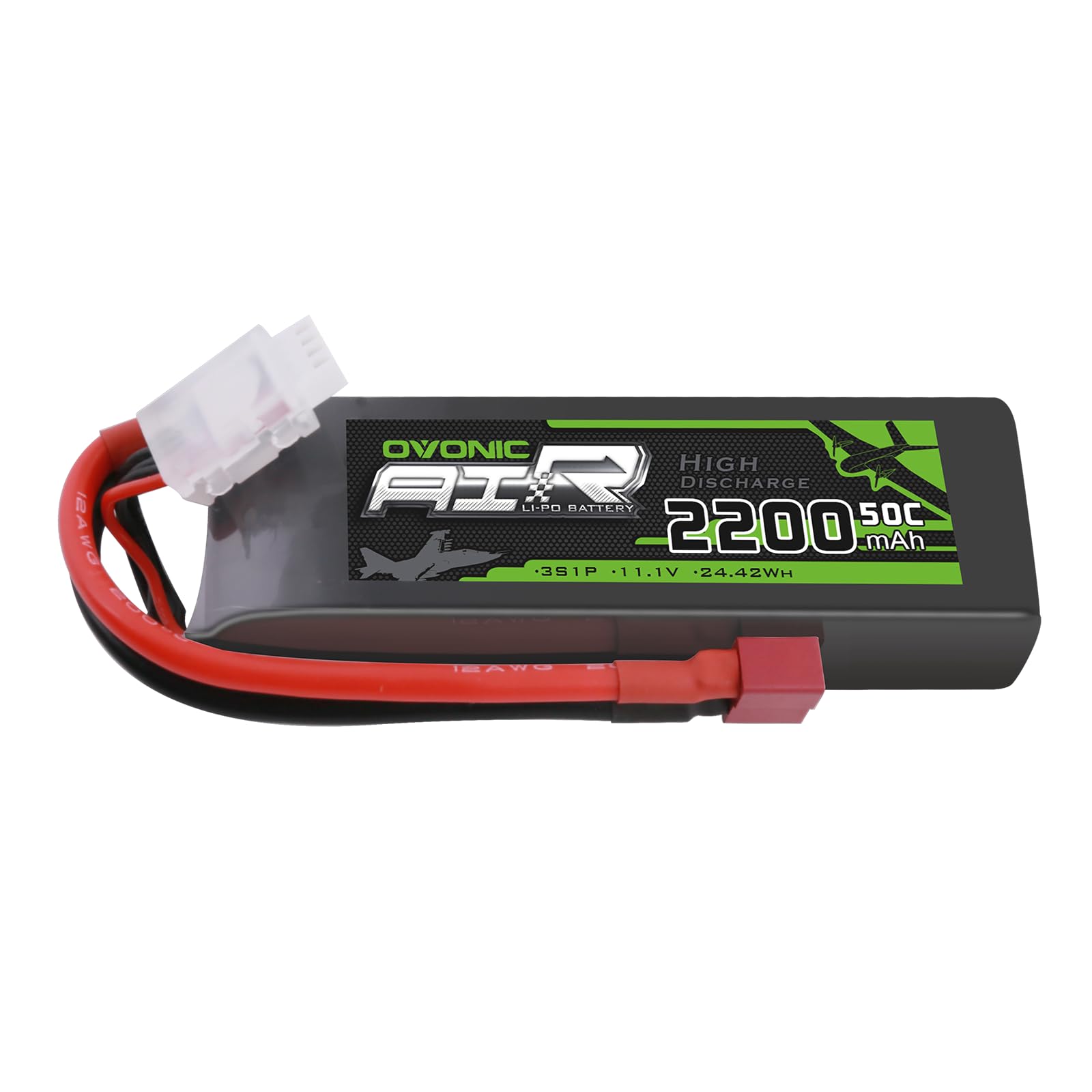 OVONIC 3S Lipo Battery 50C 2200mAh 11.1V Lipo Battery with Dean-Style T Connector for RC Airplane Helicopter Quadcopter RC Car Truck Boat