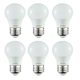 LED A15 Light Bulb 5.5 Watts (40W Equivalent), 450 Lumens, Medium Base (E26), Dimmable, Finish, UL Listed, 6 Pack, 30K - Warm White