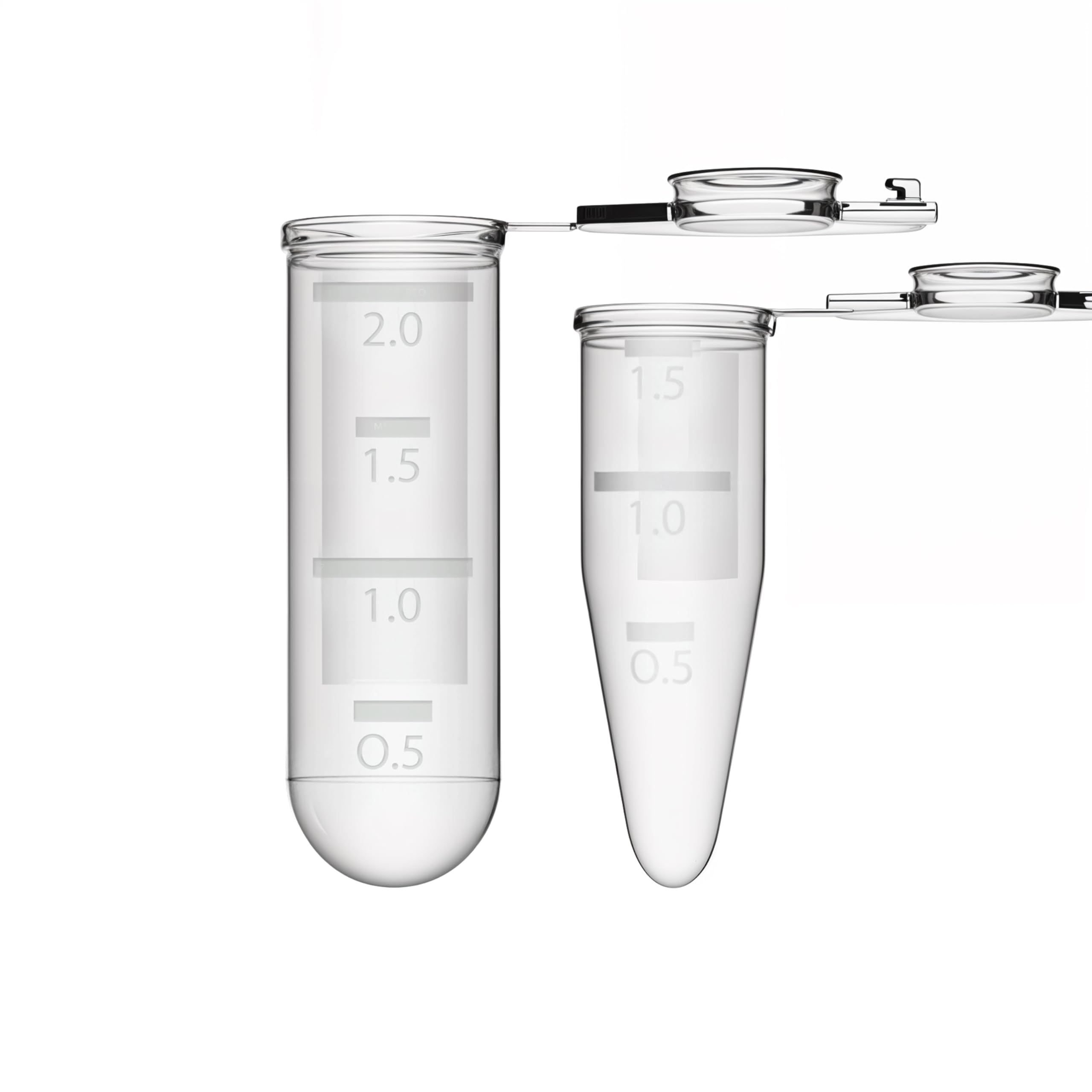 Lot de 100 récipients de réaction 2,0 ml - Tubes de centrifugeuse - Capsules en tissu étanches et étanches - Tubes d'échantillons pour laboratoire, échantillons, granules et recherche