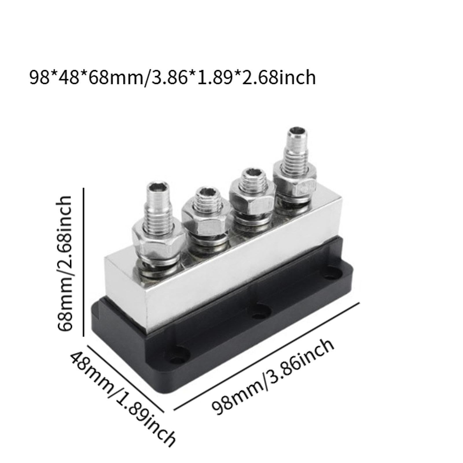 Confezione Da 2 Pezzi 600A Barra di Messa a Terra per Batteria Marina/Accessori per Morsettiera Ad Alta Corrente con Coperchio 12V