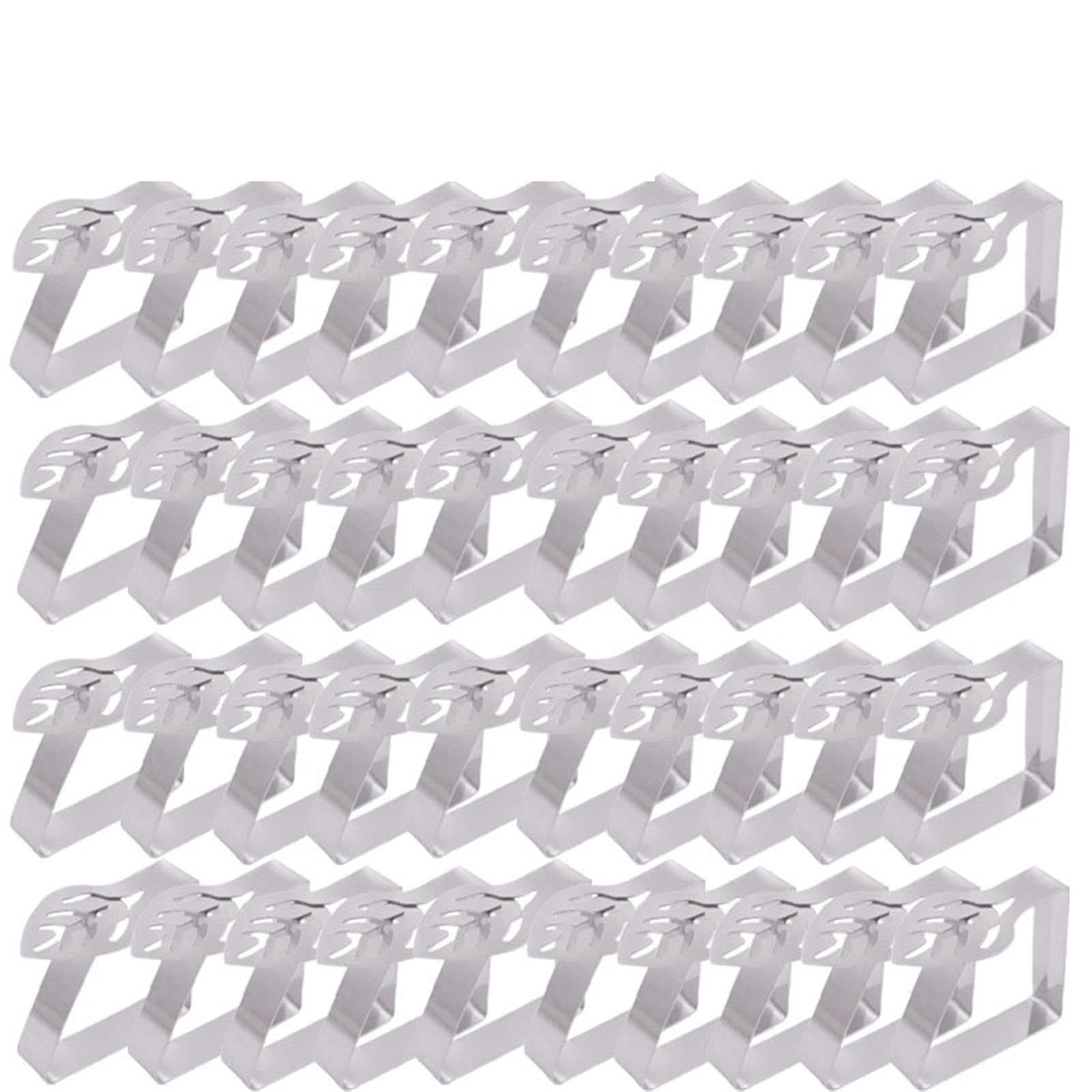 Tischdeckenklammern Tischdeckenklammer, verdickte, rutschfeste Edelstahlhalter for Picknick, Bankett, Hochzeit, Esstischdekoration(Leaf-40PCS)