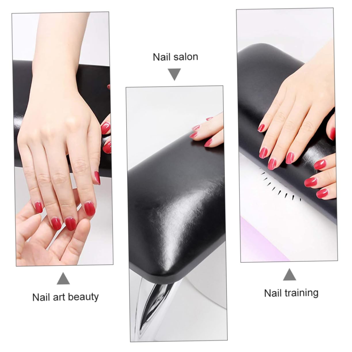 Mikinona Cuscino Nero in Microfibra per Manicure Poggiamano per Nail Art Comodo e Stabile, per Salone e Formazione | Poggiamano Stabile per Nail Art, Uso Domestico Personale, per Principianti