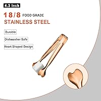 Vista 3 de Mini Pinzas para Servir, Anytrp Paquete de 18 Pinzas de Acero Inoxidable para Azúcar, Pinzas para Hielo de 4.3 pulgadas, Pinzas de Cocina