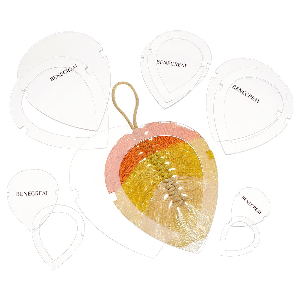 Kit Macram&egrave; Per Nappe - Set Di 4 Pezzi Con Pettine E Stampi A Foglia, Per Decorazioni Fai Da Te