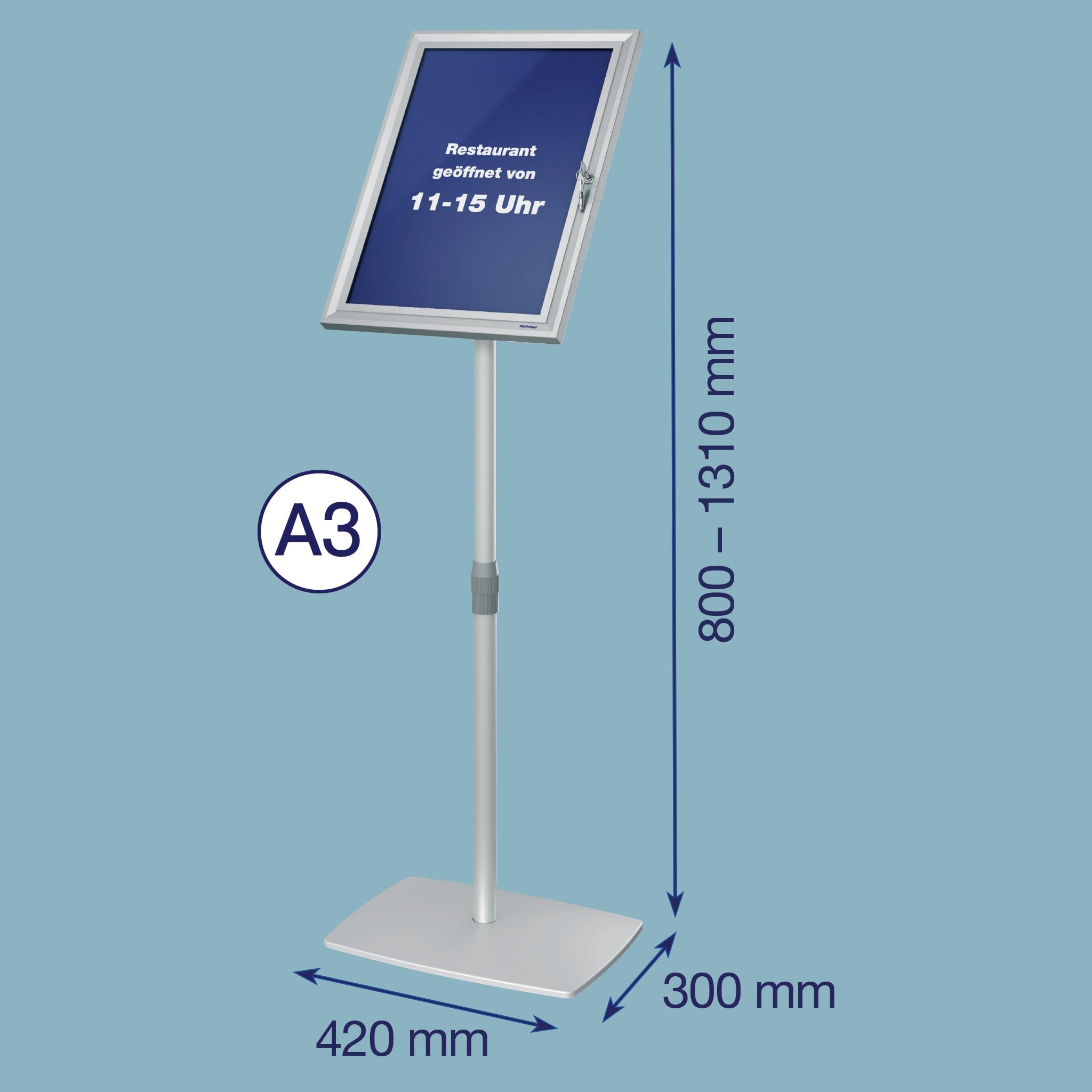 FRANKEN PRO BS0908L Security A3 - Soporte para carteles (con cerradura)