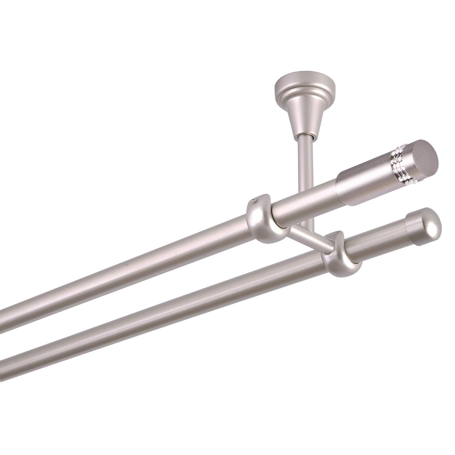 Asta Per Tenda Doppia In Acciaio Inossidabile 19 Mm – Fissaggio A Soffitto O Parete, Lunghezza 400 Cm (Accessori Inclusi) - 3