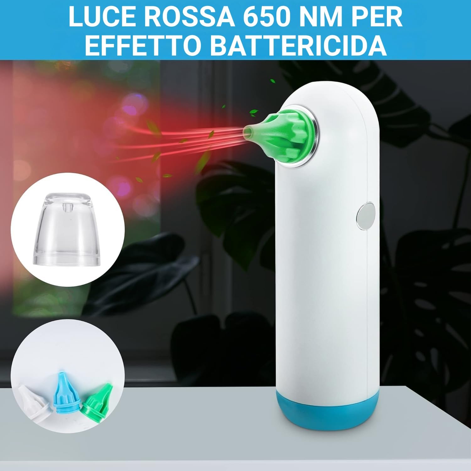 Asciugatore Elettrico per Orecchie di Tilcare - Asciugatore per Orecchie Ricaricabile per Nuotare, Fare la Doccia - Con 3 Punte per Asciugare le Orecchie e Custodia per il Trasporto