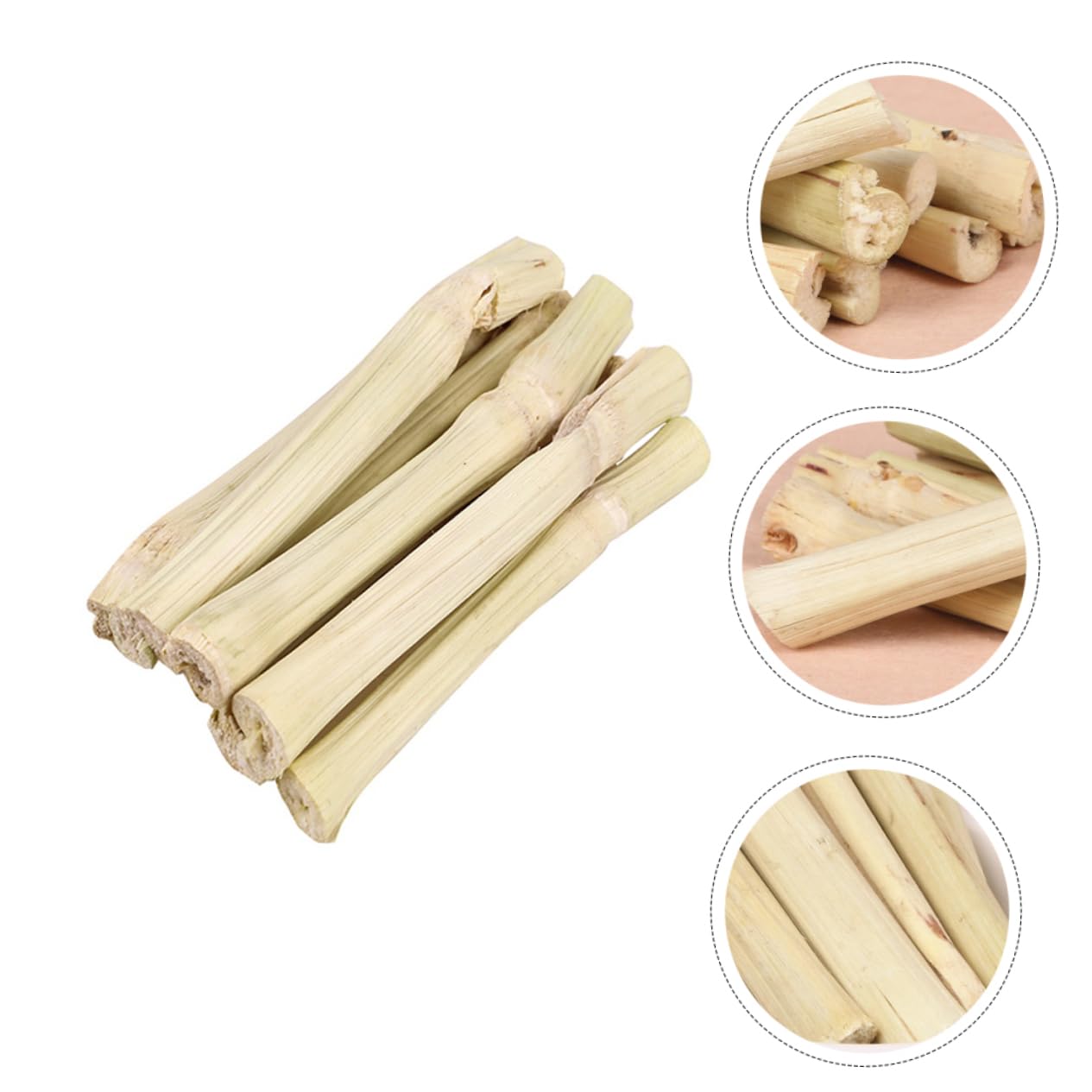 TOYANDONA Natürliche Kauspielzeuge für Kleintiere Zähneknirschen Spielzeug Haustier Beißspielzeug für Hamster Kaninchen und Meerschweinchen Sicher und Langlebig Beige