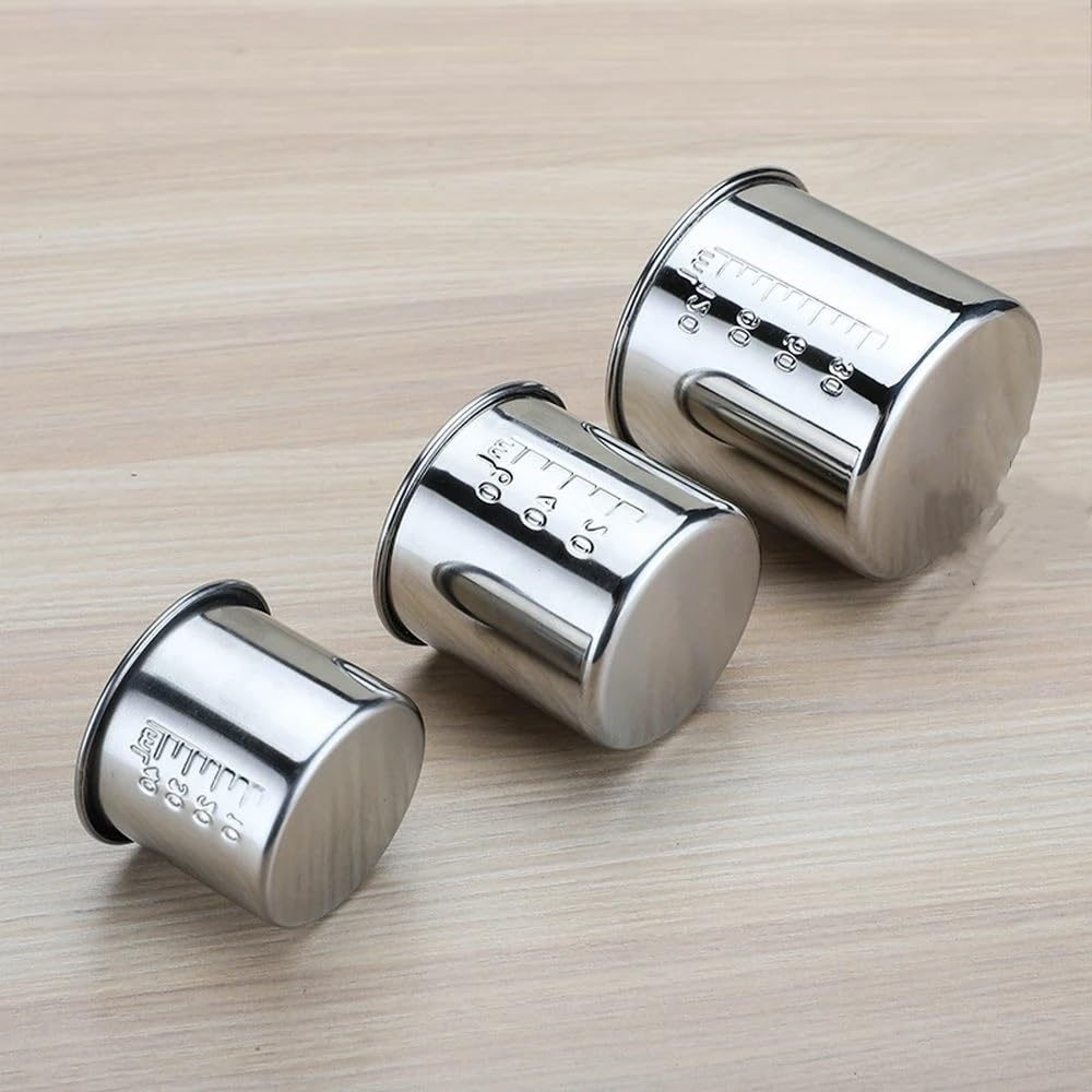 Dosierbecher aus Edelstahl – 40 ml, 60 ml, 120 ml – Jodophorbeständiger Laborbecher mit Skala, 1 Stück(60ml)