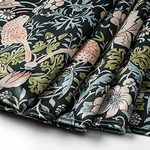 Obal William Morris Blackout Curtains Original Design Rod Pocket Curtains Extra Long Thermal Room Darkening Curtains for Bedroom Living Room, 66" x 90" Drop, Green Strawberry Thief (2 panels) - Image 7