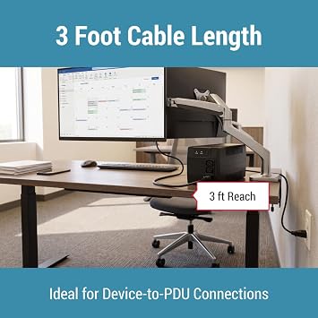 CablesAndKits Heavy Duty AC Power Cord 3ft, 14AWG NEMA 6-20P to C13