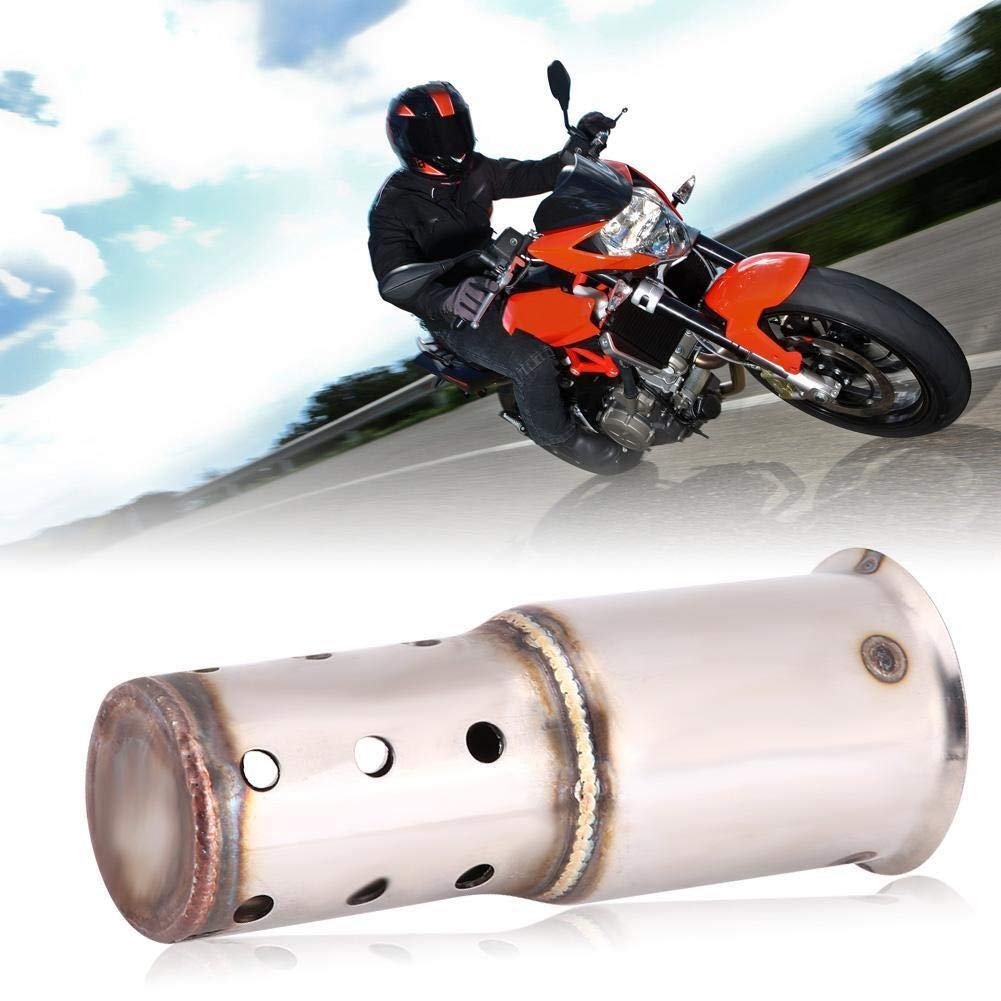 Broco DB Killer Scarico Moto, Inserto Silenziatore Riduttore Rumore 51mm Acciaio Inox Universale Rimovibile per Scarichi