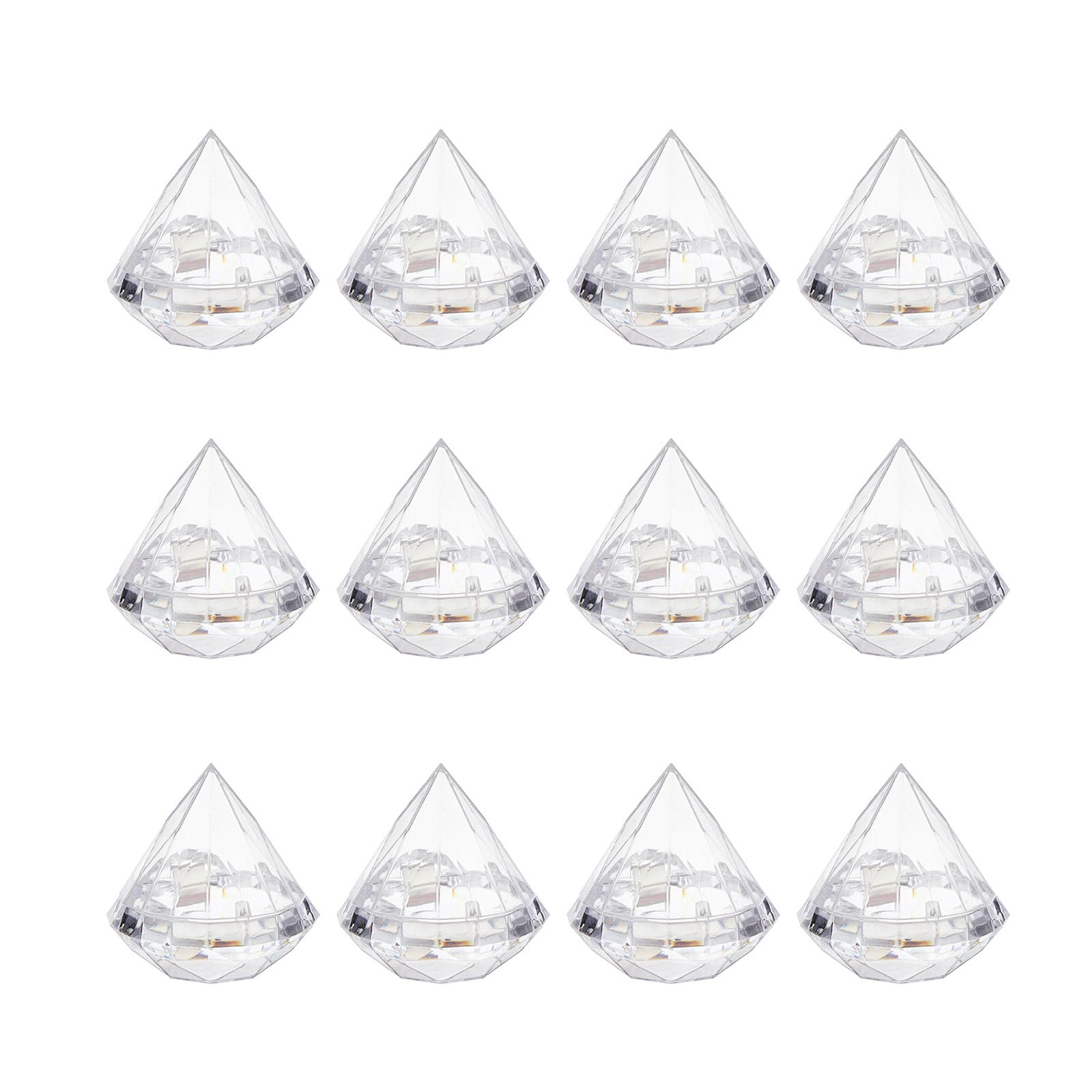Tsophreniq 10Pcs Large Diamonds Shape Candy Boxes with Lid Delicate Diamonds Shape Gift Boxes for Party Sweets and Small Wedding Favor Containers
