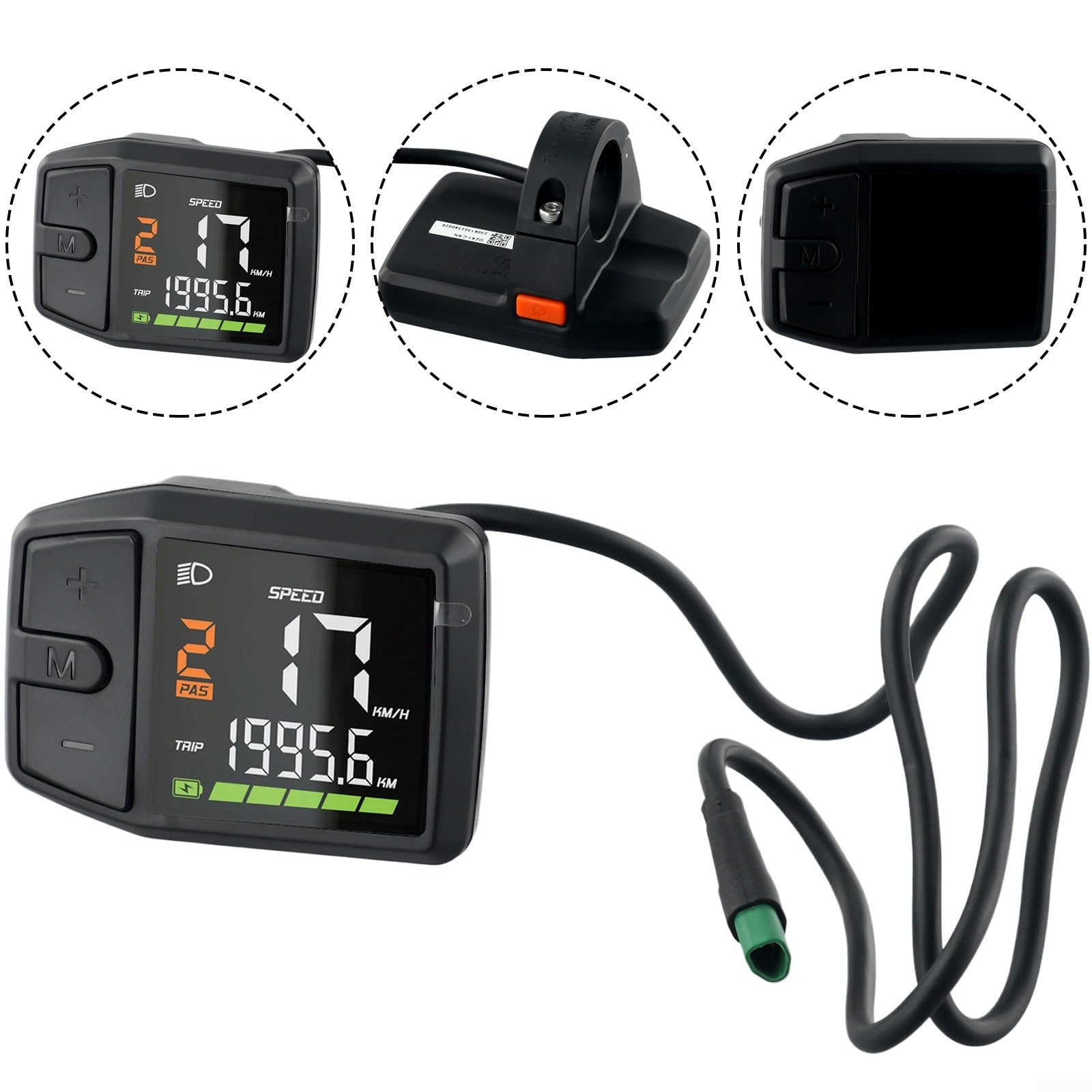 Yhenlovtt Schermo di visualizzazione Ebike, protocollo UART/CAN, per motore Bafang M500 HD DZ41, materiale ABS, colore nero per bicicletta elettrica