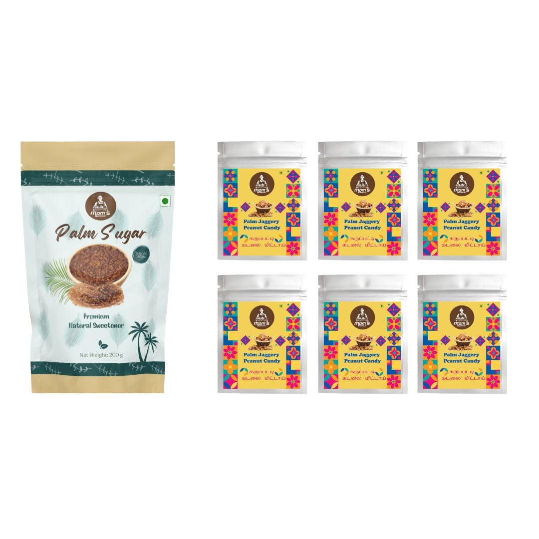 - Palm Sugar 500g + Palm Jaggery Peanut Candy Pack of 6 | Snack & Sweetener Combo