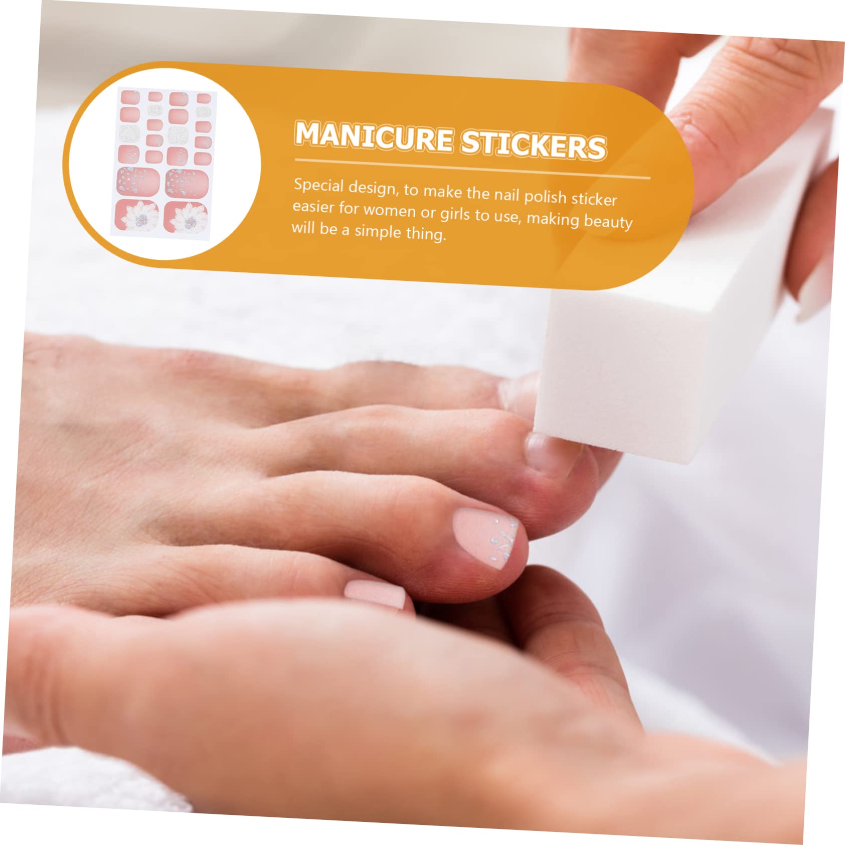 CALLARON 5 Set Adesivi Per Unghie Decorativi Stickers Per Unghie Dei Facile Applicazione Per Manicure E Pedicure Per Condividere Con Amiche E Famiglia 8 Fogli*5