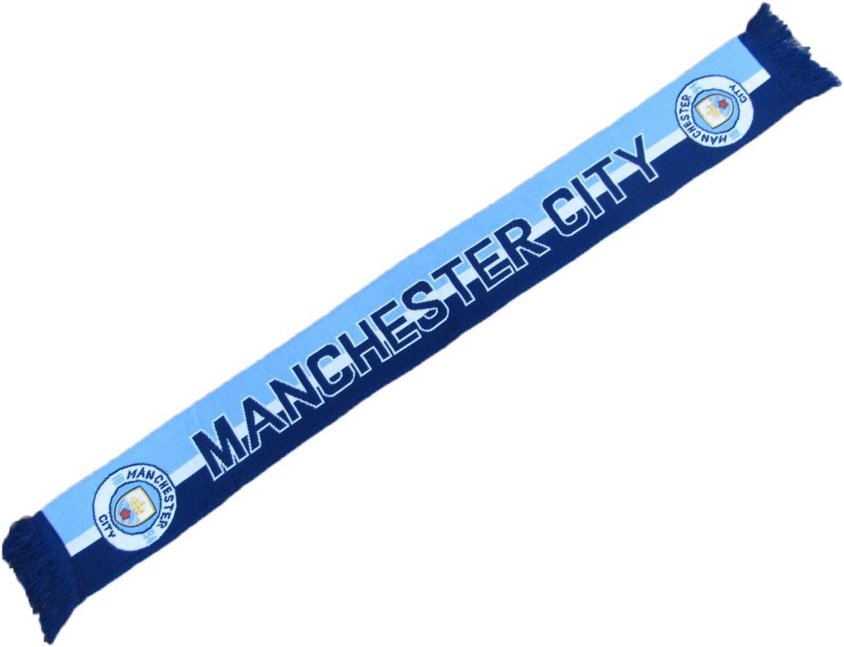 4SGM Football Club Manchester City 3 Tone Scarf Multicolor