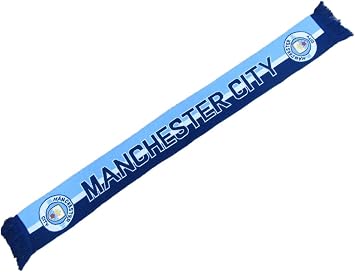 4SGM Football Club Manchester City 3 Tone Scarf Multicolor